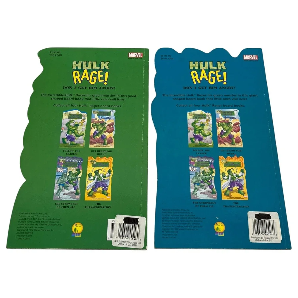Marvel Hulk Rage Board Book Set Get Ready For Hulk The Transformation 2002 Kids